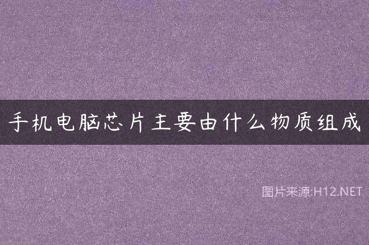 手机电脑芯片主要由什么物质组成