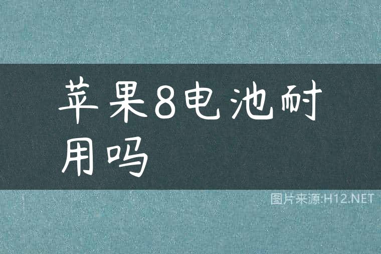 苹果8电池耐用吗