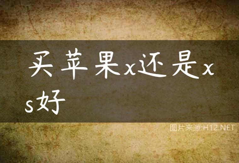 买苹果x还是xs好