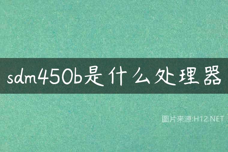 sdm450b是什么处理器