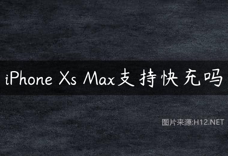 iPhone Xs Max支持快充吗