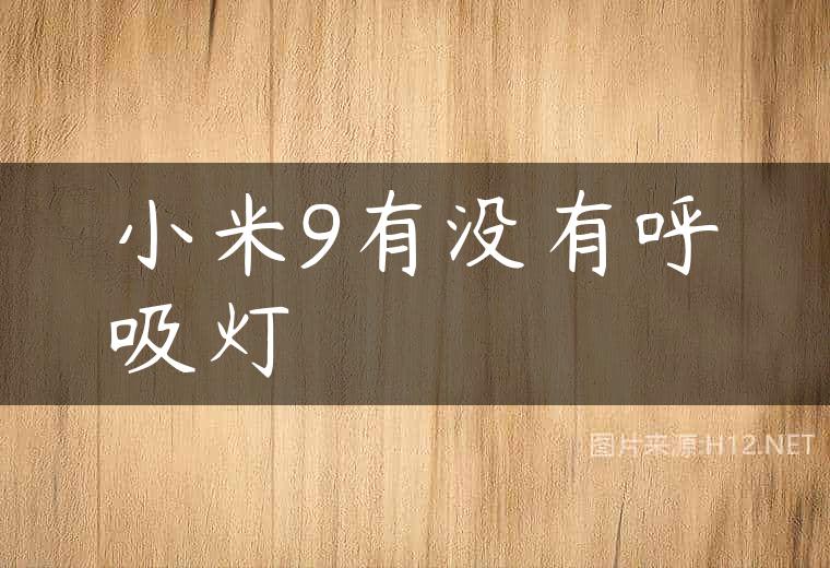 小米9有没有呼吸灯