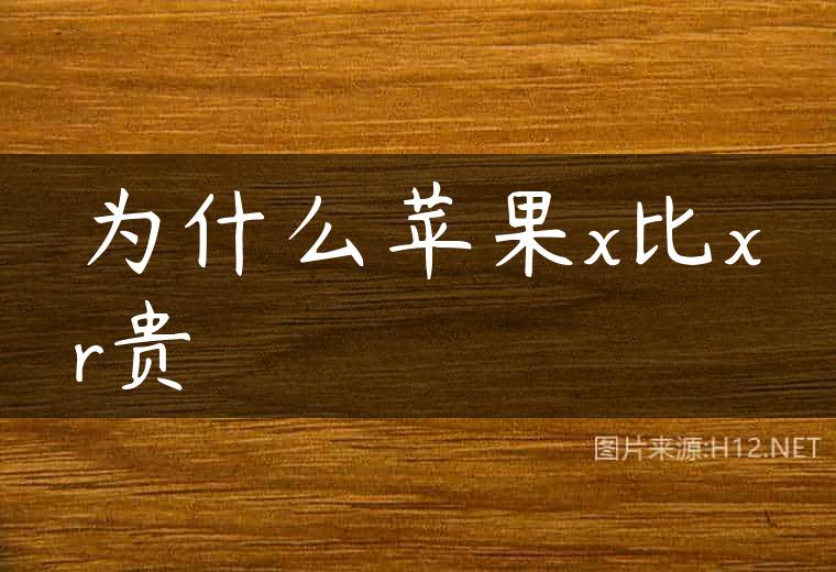 为什么苹果x比xr贵