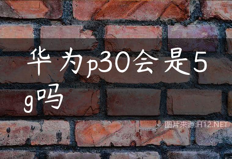 华为p30会是5g吗