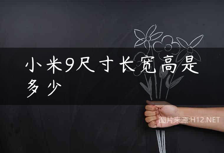 小米9尺寸长宽高是多少