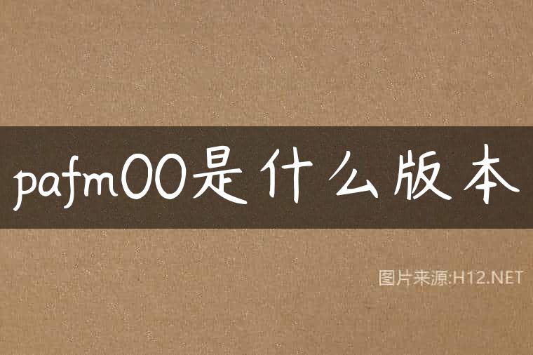 pafm00是什么版本
