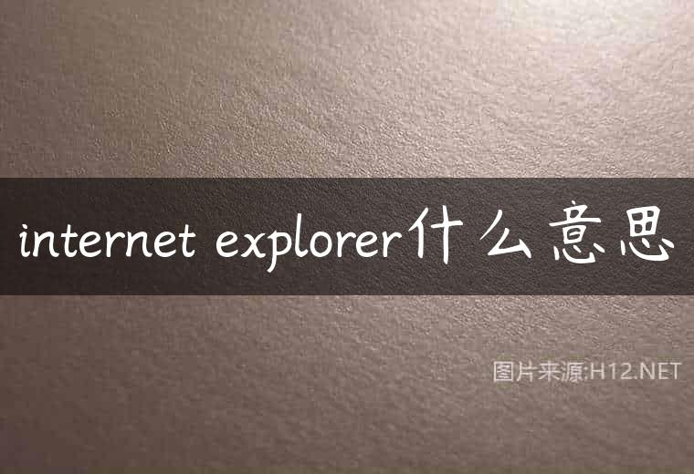 internet explorer什么意思