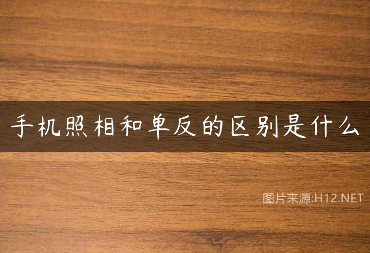 手机照相和单反的区别是什么