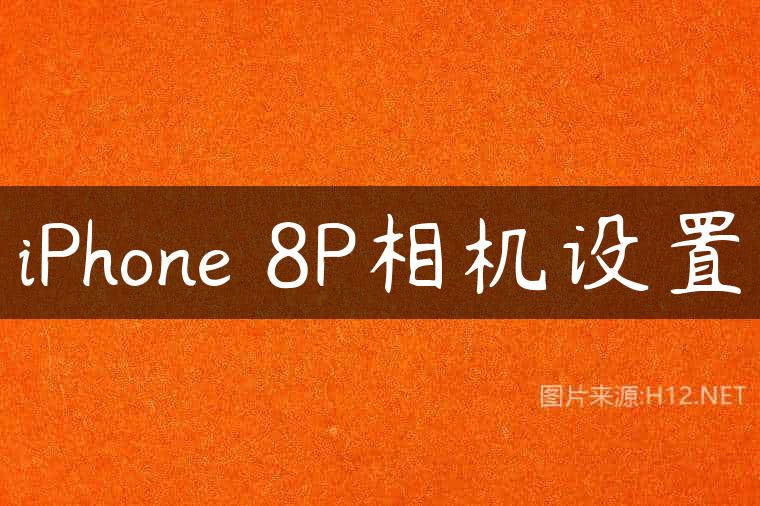 iPhone 8P相机设置
