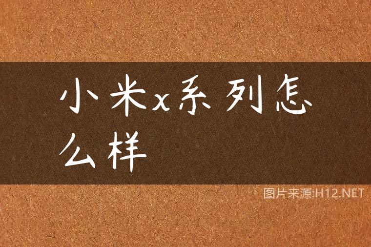 小米x系列怎么样