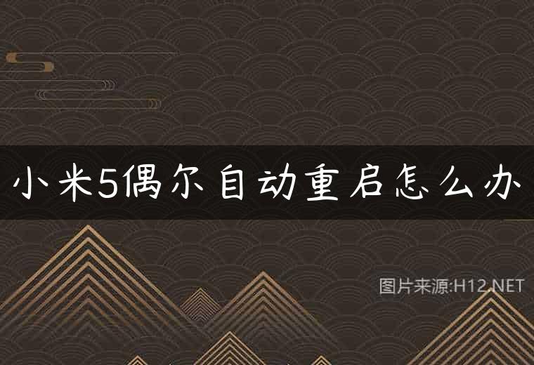 小米5偶尔自动重启怎么办