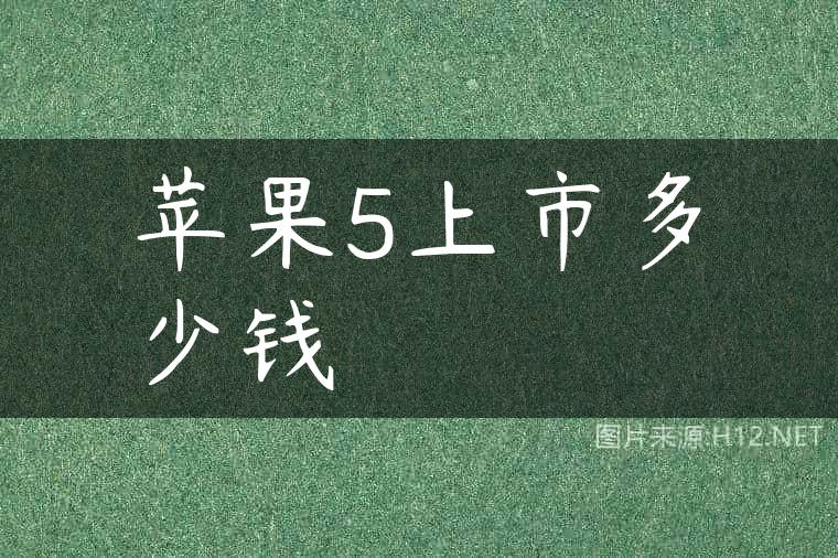 苹果5上市多少钱