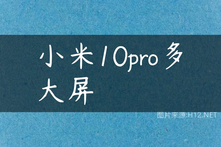 小米10pro多大屏