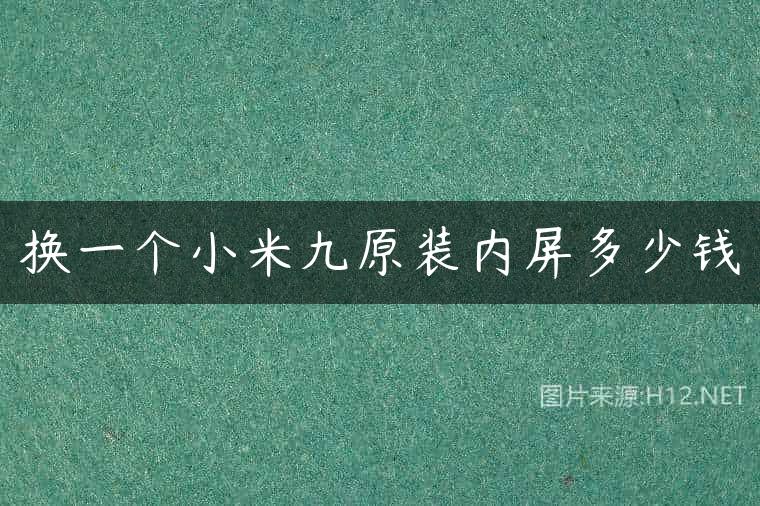 换一个小米九原装内屏多少钱