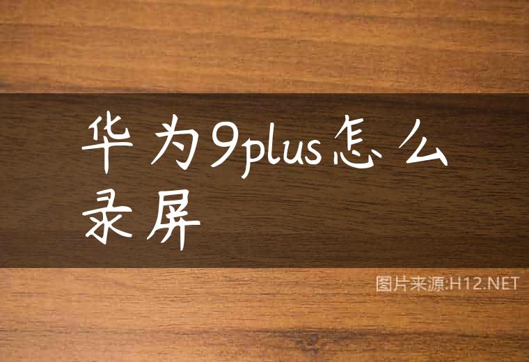 华为9plus怎么录屏