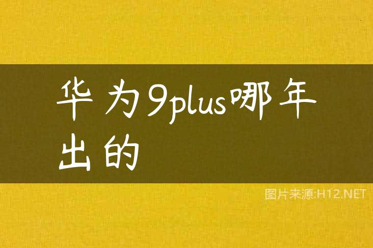 华为9plus哪年出的