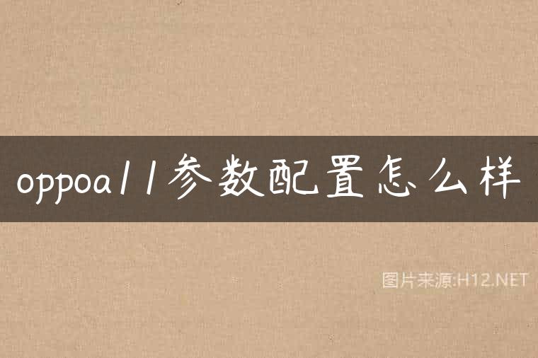 oppoa11参数配置怎么样