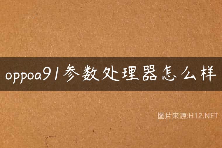 oppoa91参数处理器怎么样