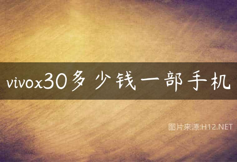 vivox30多少钱一部手机
