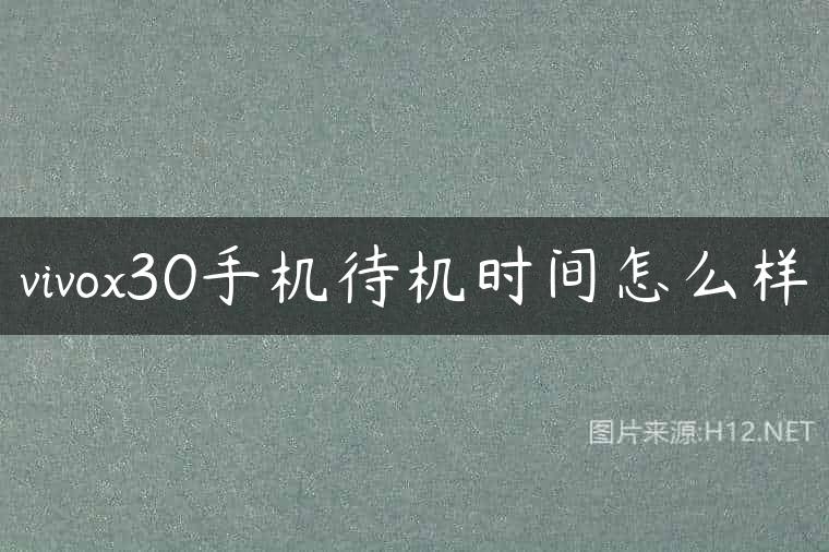 vivox30手机待机时间怎么样