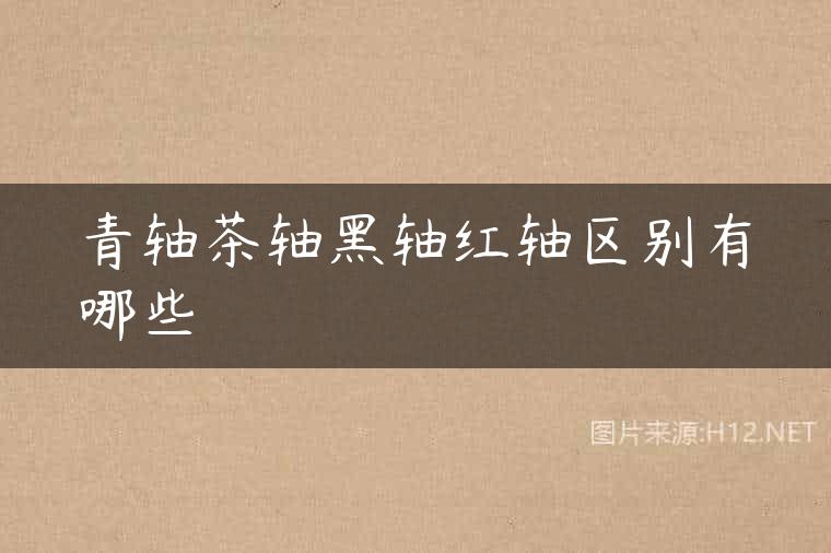 青轴茶轴黑轴红轴区别有哪些