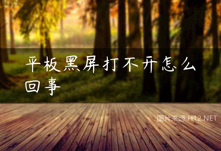 平板黑屏打不开怎么回事