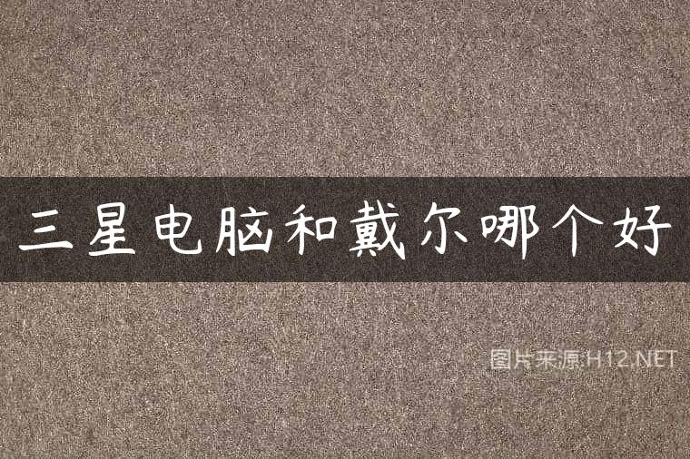 三星电脑和戴尔哪个好