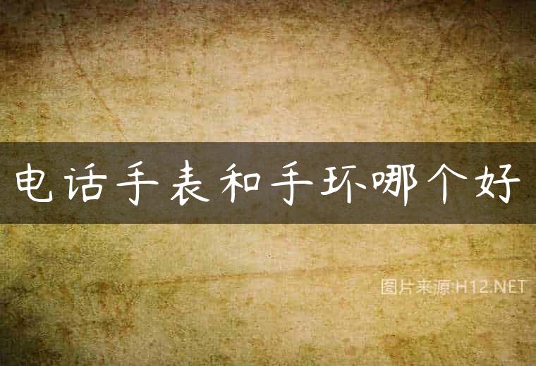 电话手表和手环哪个好