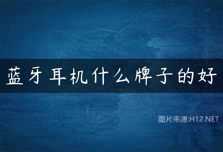 蓝牙耳机什么牌子的好