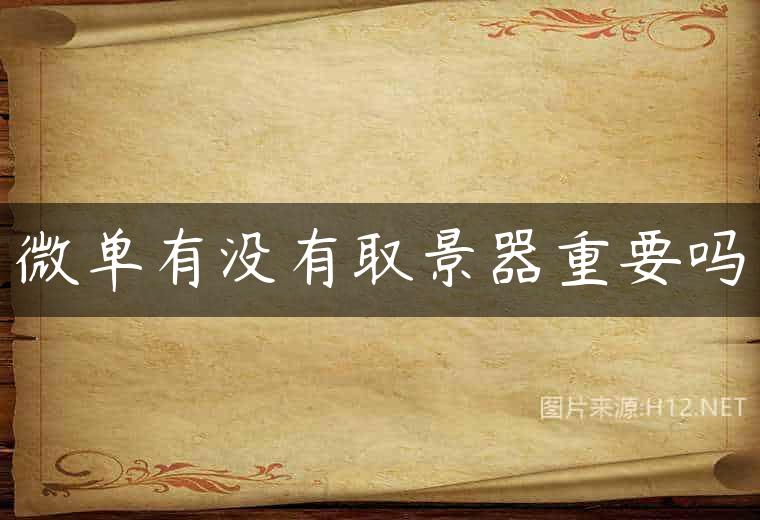 微单有没有取景器重要吗