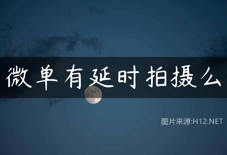 微单有延时拍摄么