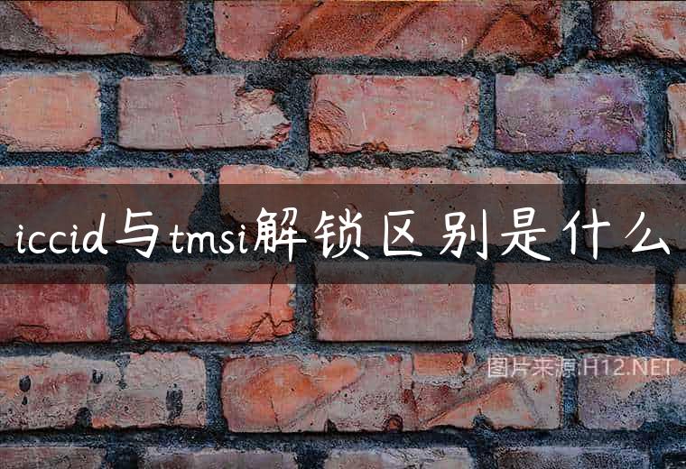 iccid与tmsi解锁区别是什么