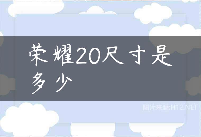 荣耀20尺寸是多少