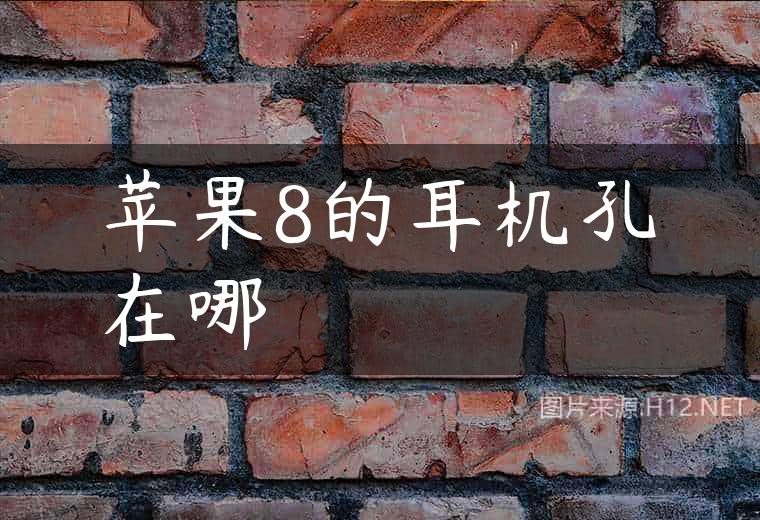 苹果8的耳机孔在哪