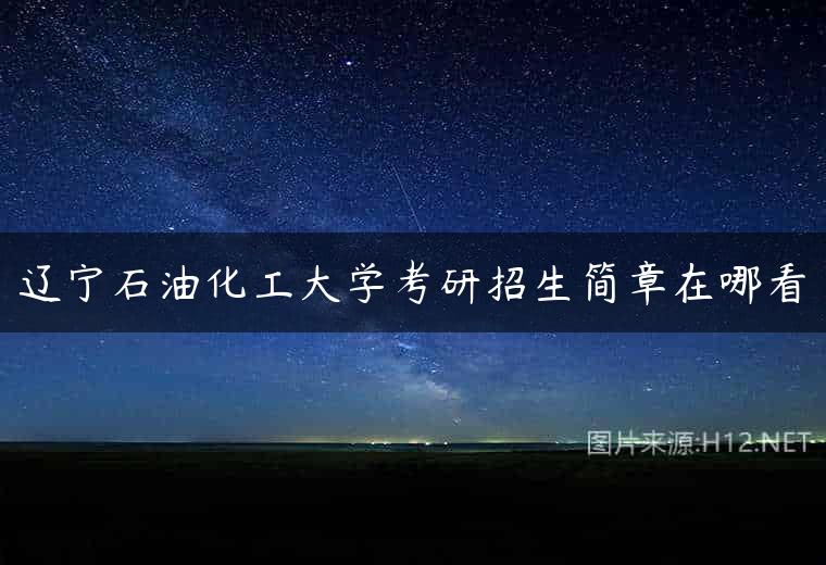 辽宁石油化工大学考研招生简章在哪看