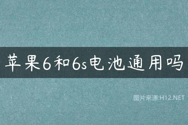 苹果6和6s电池通用吗