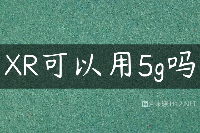 XR可以用5g吗