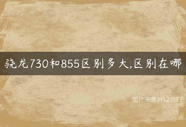 骁龙730和855区别多大,区别在哪