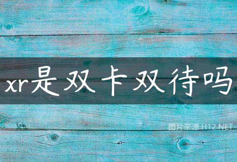 xr是双卡双待吗