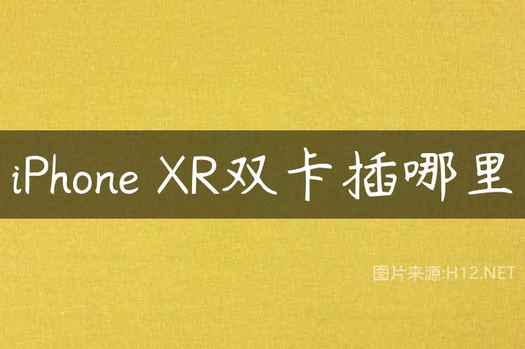 iPhone XR双卡插哪里