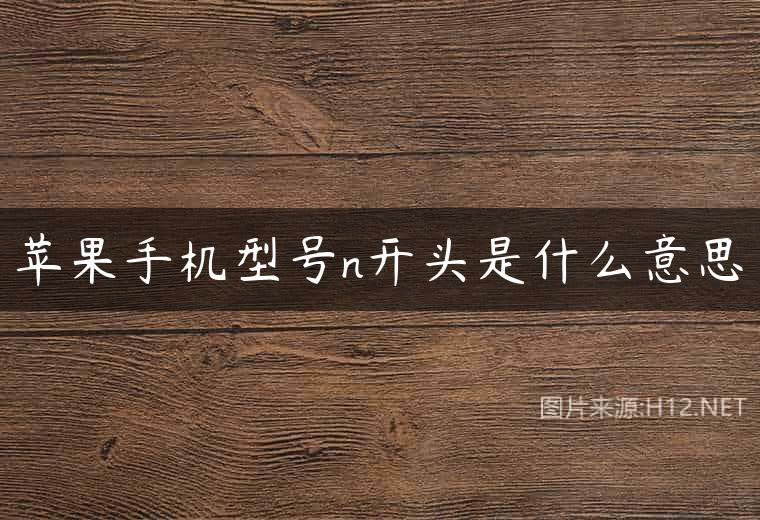 苹果手机型号n开头是什么意思