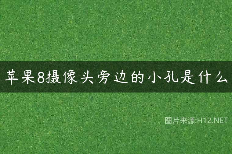 苹果8摄像头旁边的小孔是什么