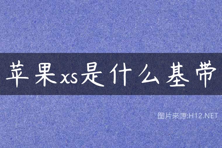 苹果xs是什么基带