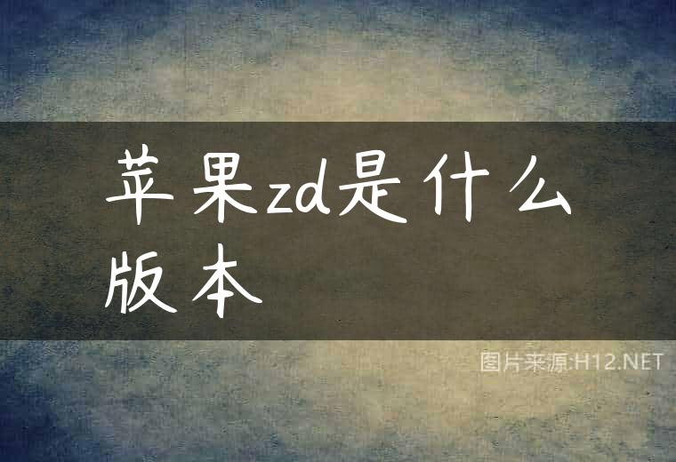 苹果zd是什么版本