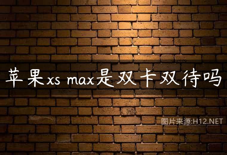 苹果xs max是双卡双待吗