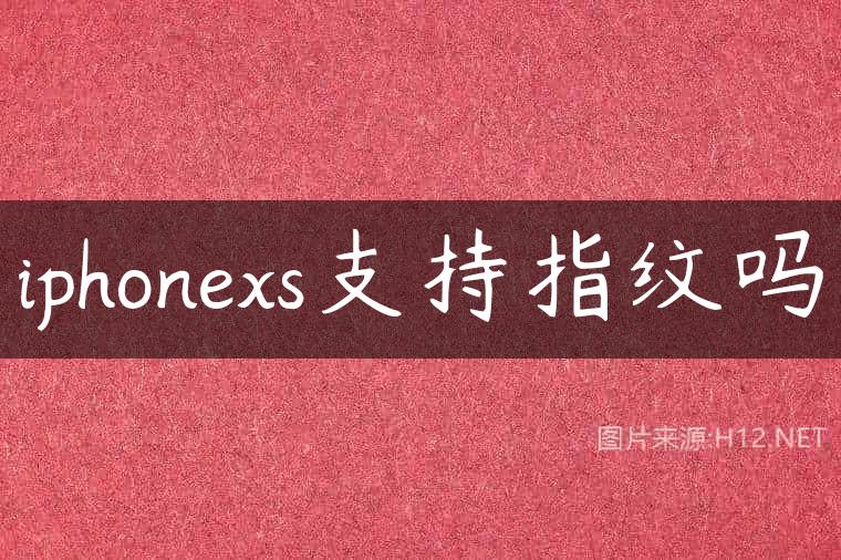 iphonexs支持指纹吗