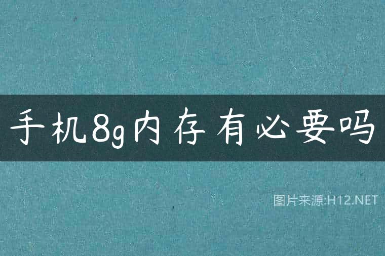 手机8g内存有必要吗
