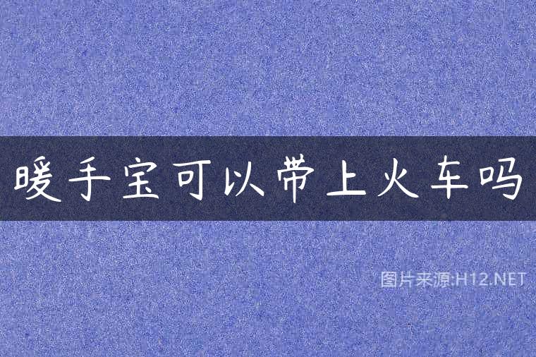 暖手宝可以带上火车吗