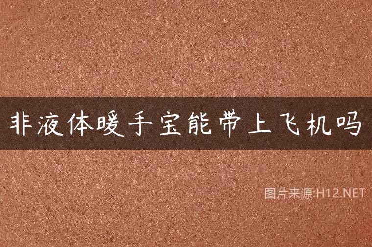 非液体暖手宝能带上飞机吗