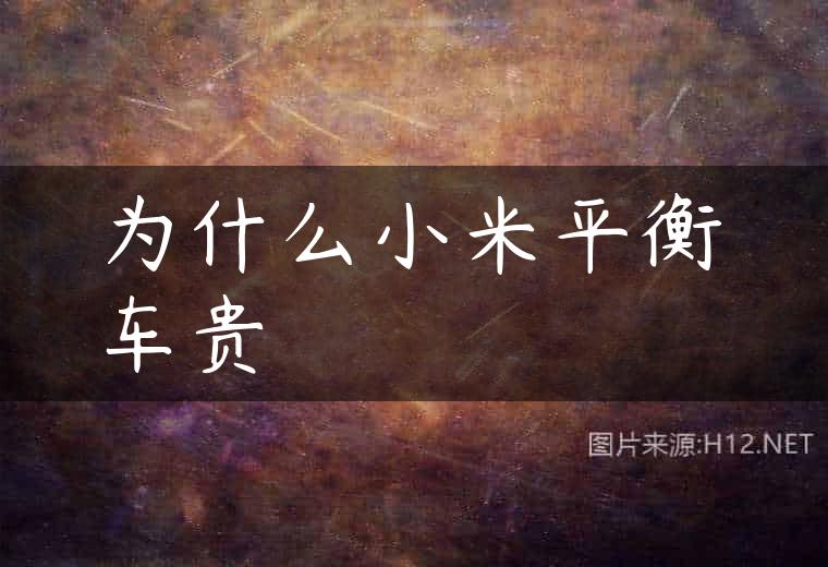 为什么小米平衡车贵